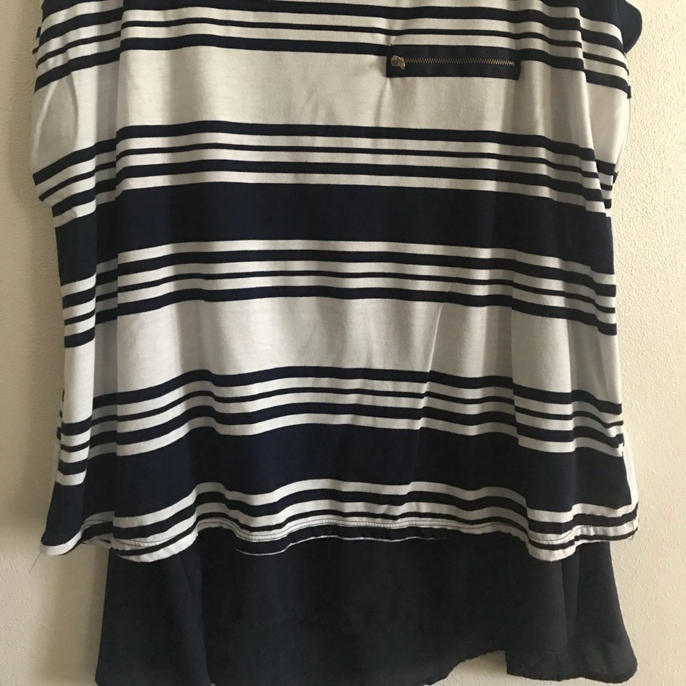 Rue 21 plus striped tulip bottom shirt.